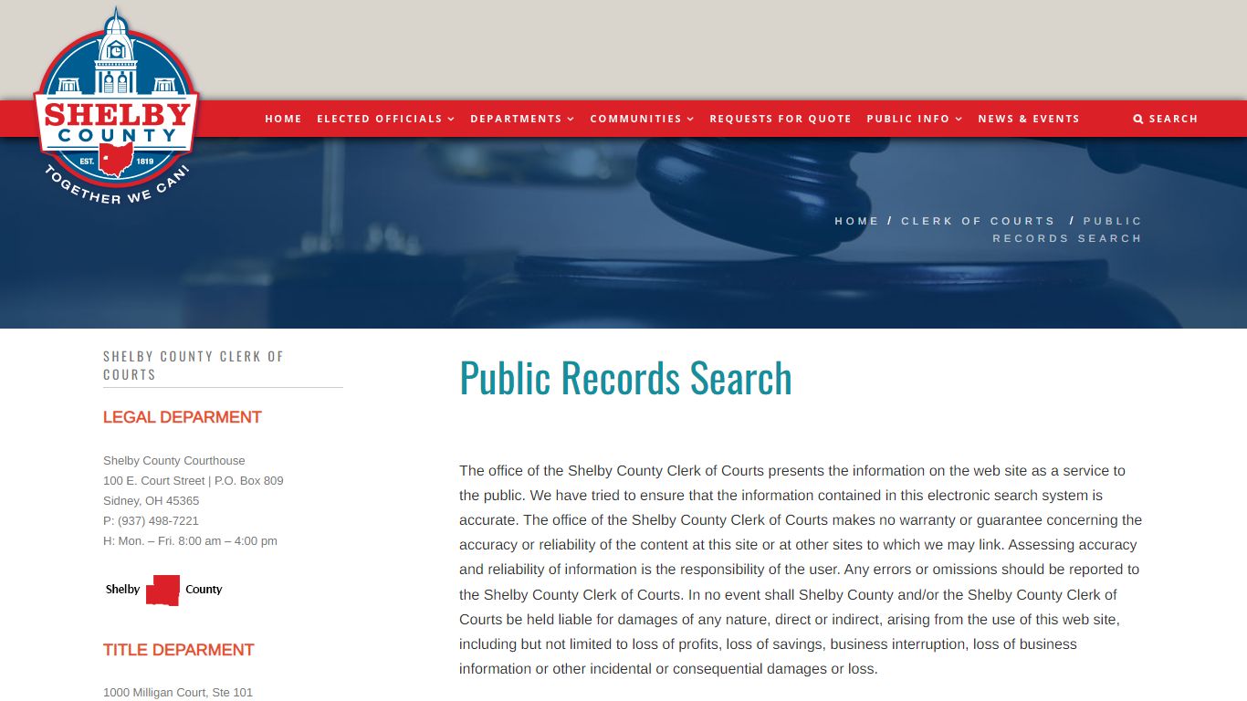 Public Records Search – Welcome To Shelby County Ohio